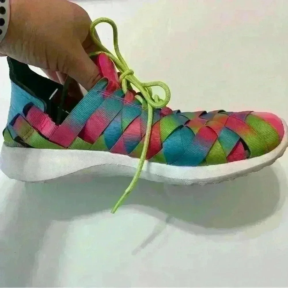 Nike Womens Juvenate Woven PRM Multicolor Lace Up Low Top Sneaker Size 7.5